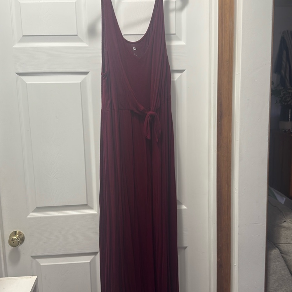 Maroon maxi dress